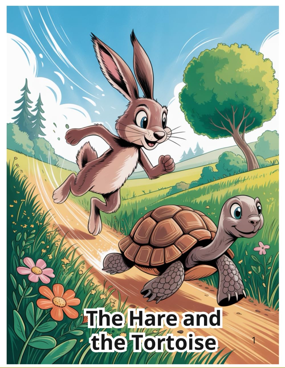 The hare and the tortoise coloring book: A Classic Aesop's Fable Coloring Book for Kids