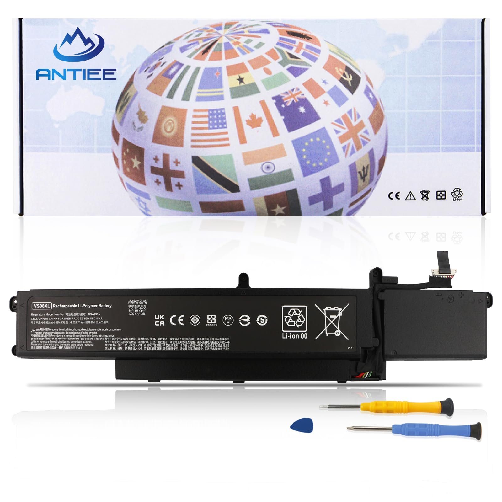 ANTIEE 95Wh VS08XL M86087-005 Bateria do laptopa HP ZBook Fury 16 G9 / G10 / G11 Mobile Workstation Series TPN-IB0N TPN-DB1F M86087-001 M86087-005 M85951-171 M86087-005 M85951-171 M86087-005 M85951