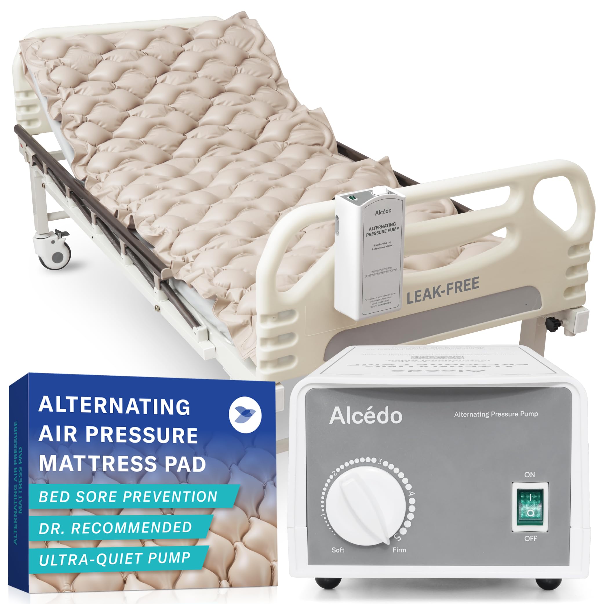 Alcedo Alternating Air Pressure Mattress Pad for Bed Sore and Ulcer Prevention Hospital Home Use Medical Mattress Topper