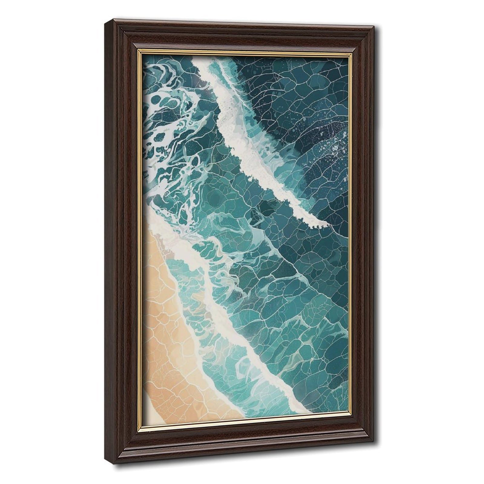 Bareronor Abstract Beach Canvas Poster Bedroom Decor Landscape Office Room Decor Gift 20" L X 30" W