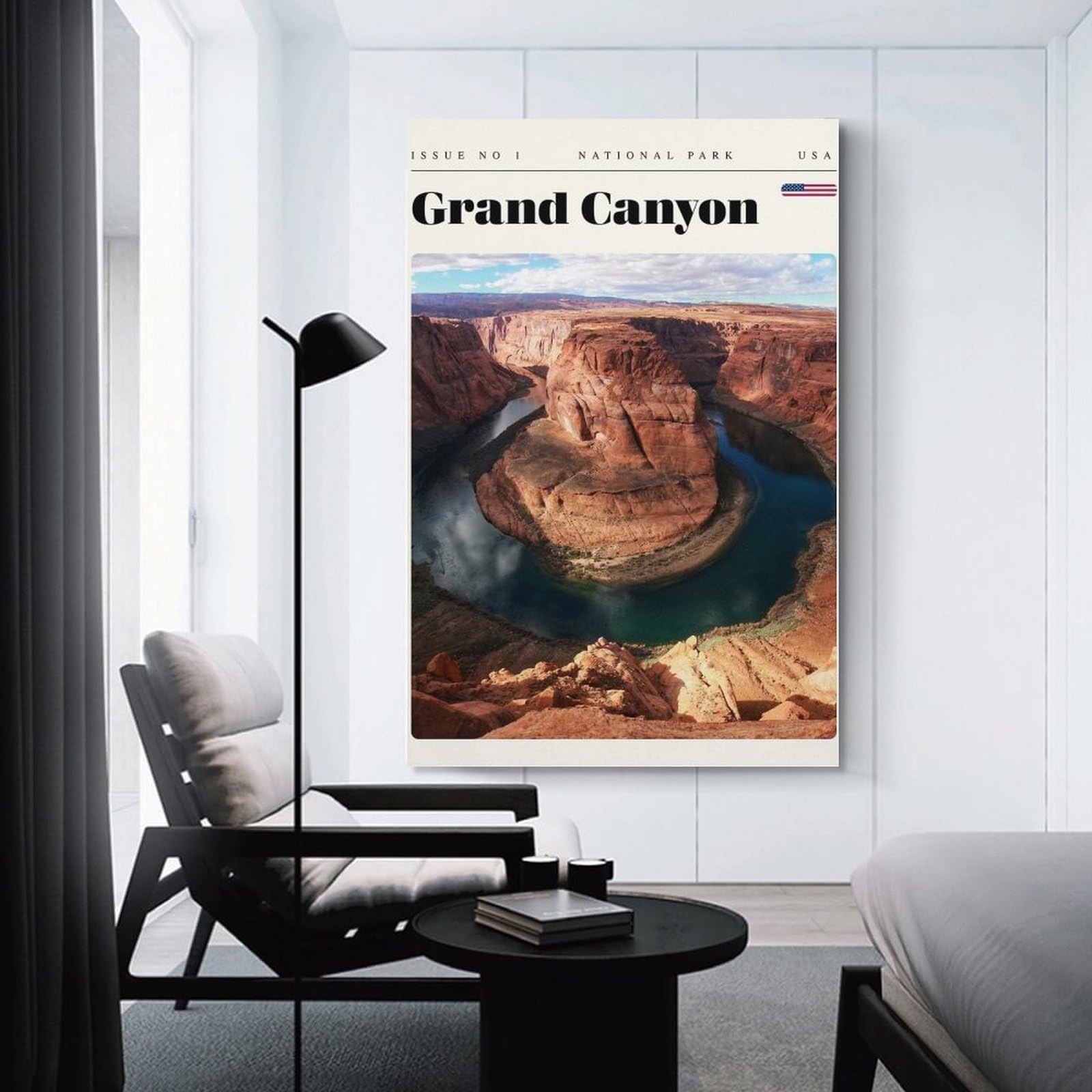 Junmoney Grand Canyon National Park Travel Art Canvas Wall Picture, 08x12inch(20x30cm), for Picture Wall Styling in Lounge Or Bedroom, An Easy Match for Collected Prints