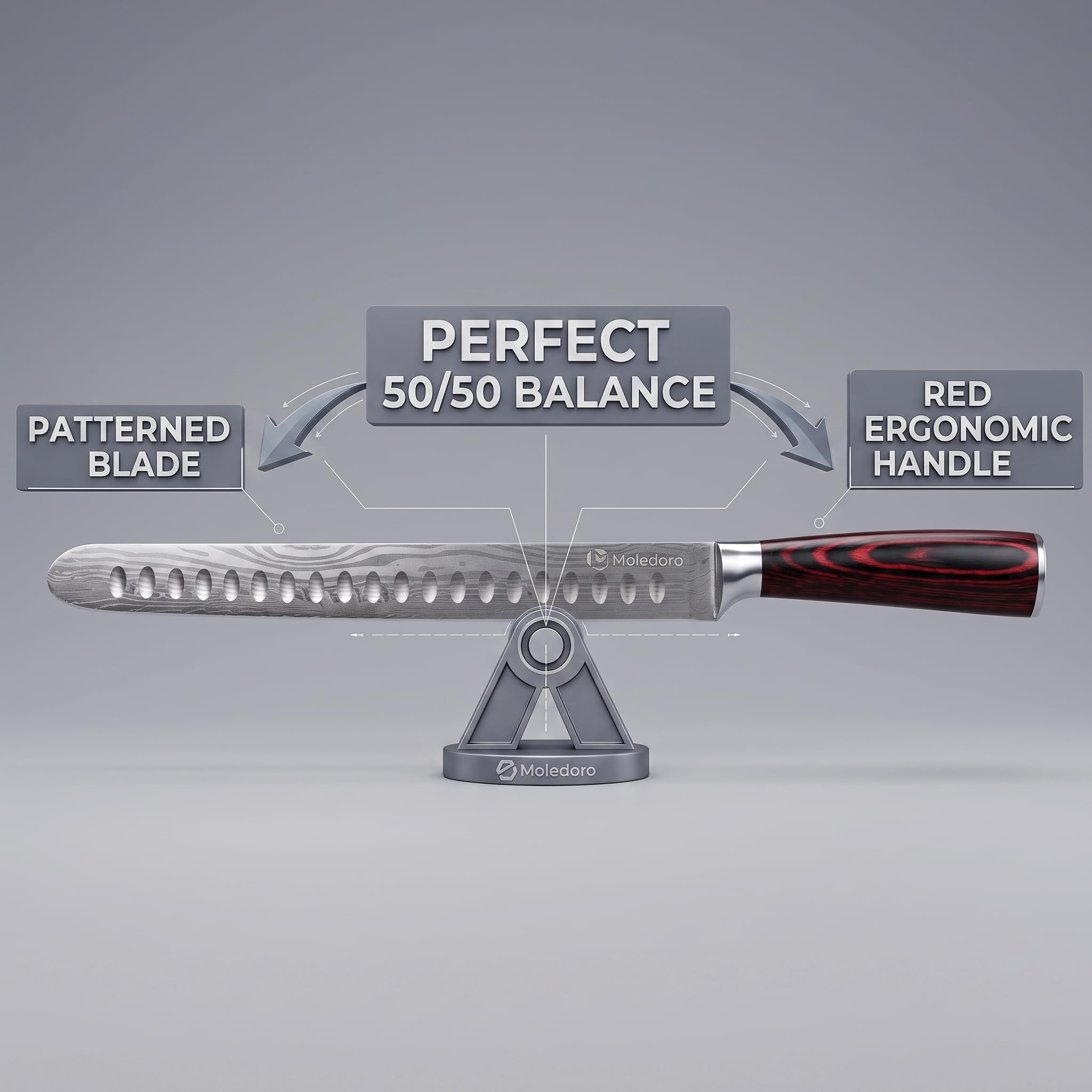 12-Inch Brisket Knife, Meat Slicing & Carving Knife, Granton Edge — Amazon image 3