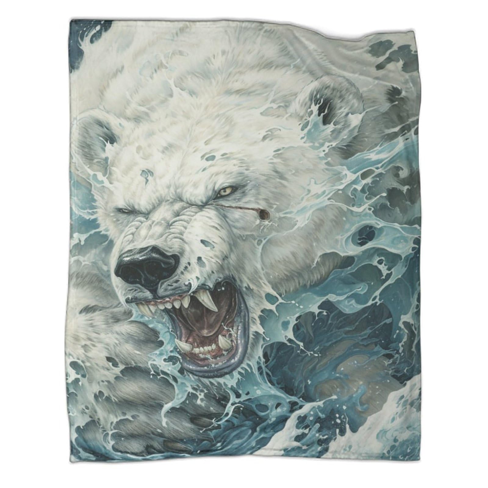 Couverture chaude ours marron 150x200 cm pour lit et canapé