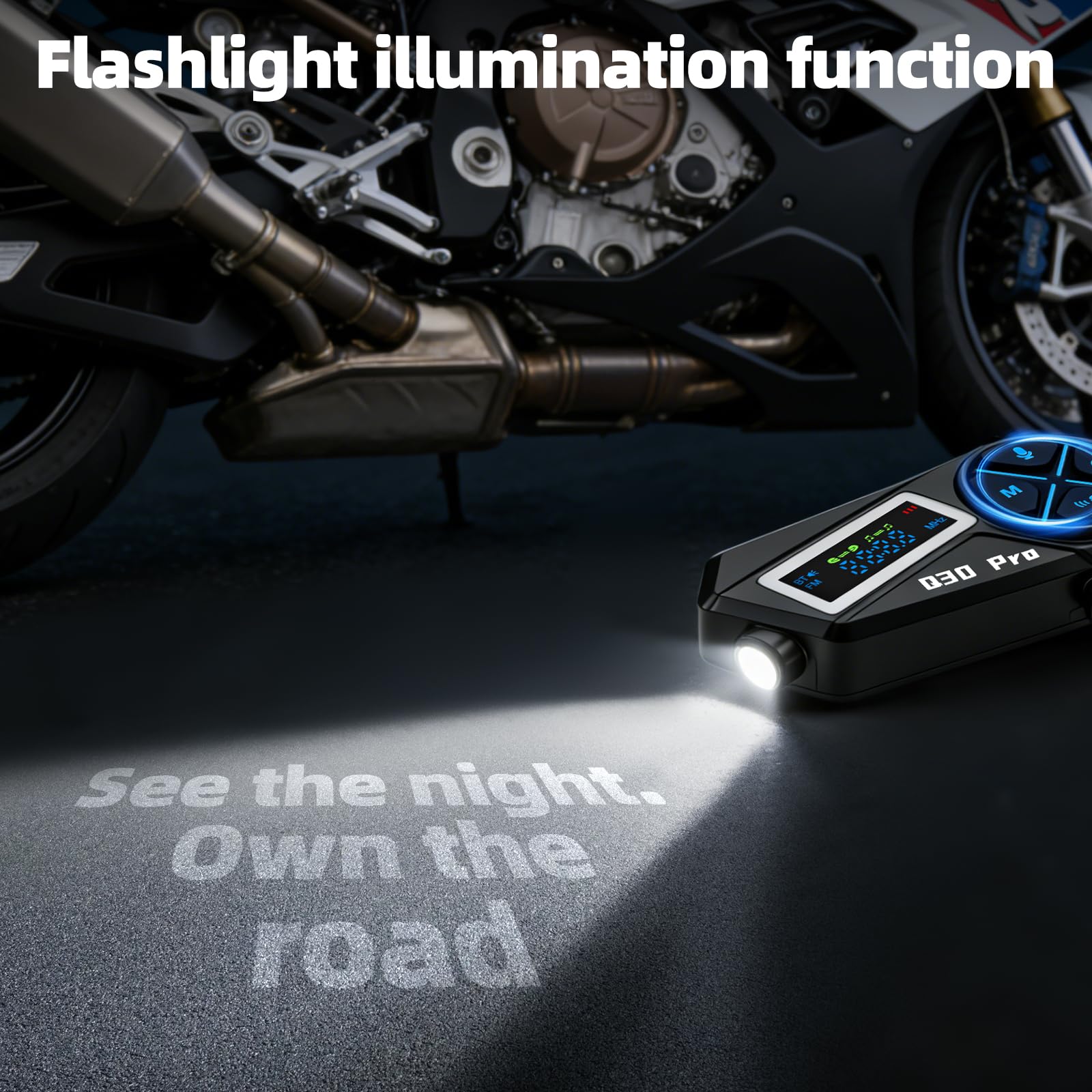 Cuffie audio Bluetooth, citofono per cuffie moto Bluetooth 5.4 con stereo Hi-FI e radio FM, IP65 impermeabile, comunicazione 500 m, autonomia 18 ore, compatibile con tutti i caschi (moto, sci)