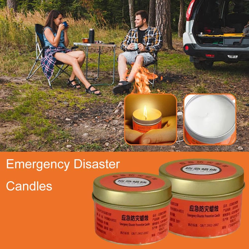 Candele di sopravvivenza a lunga durata 30 ore, impermeabili, senza fumo, per emergenza e campeggio