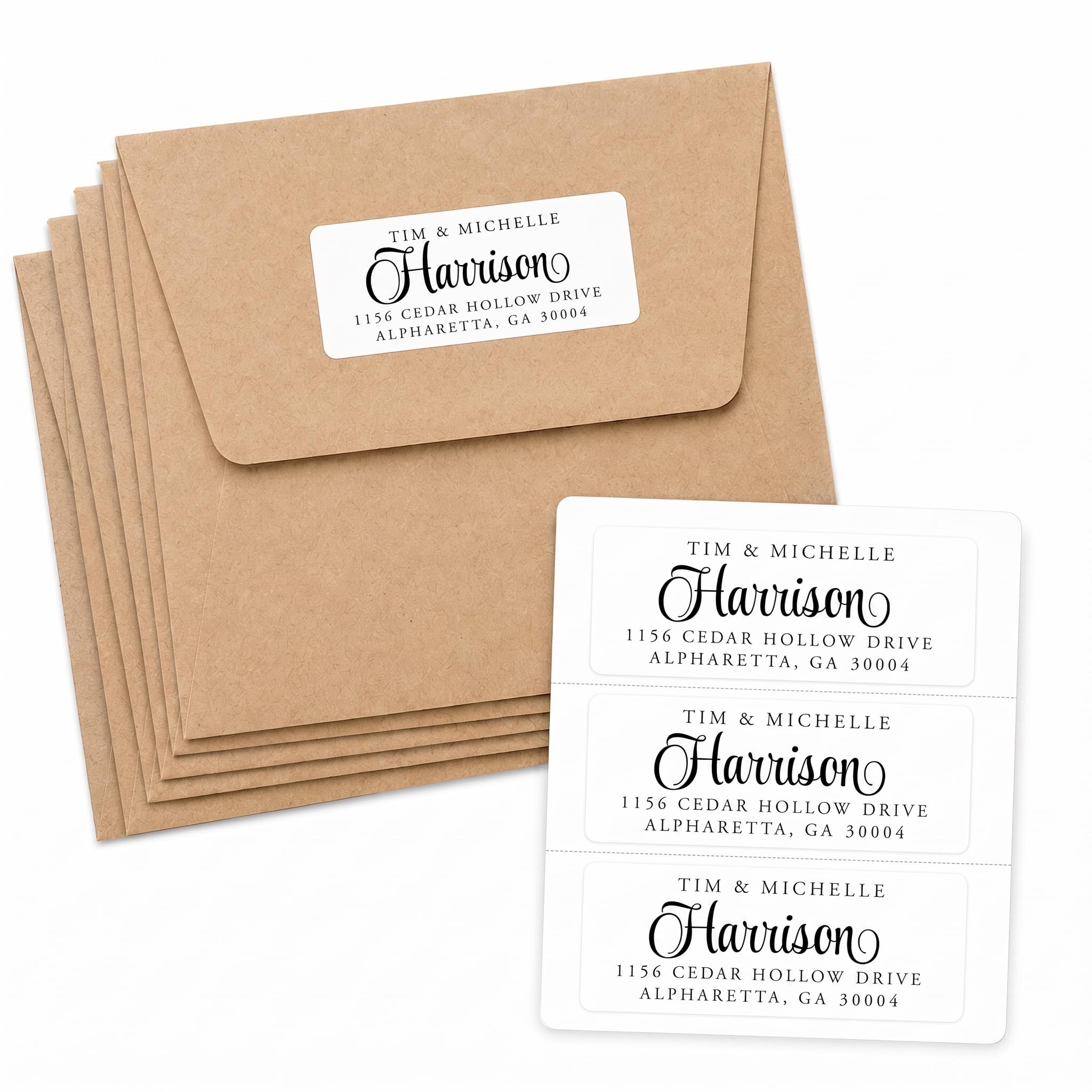 Custom Return Address Labels, 250 White Mailing Stickers