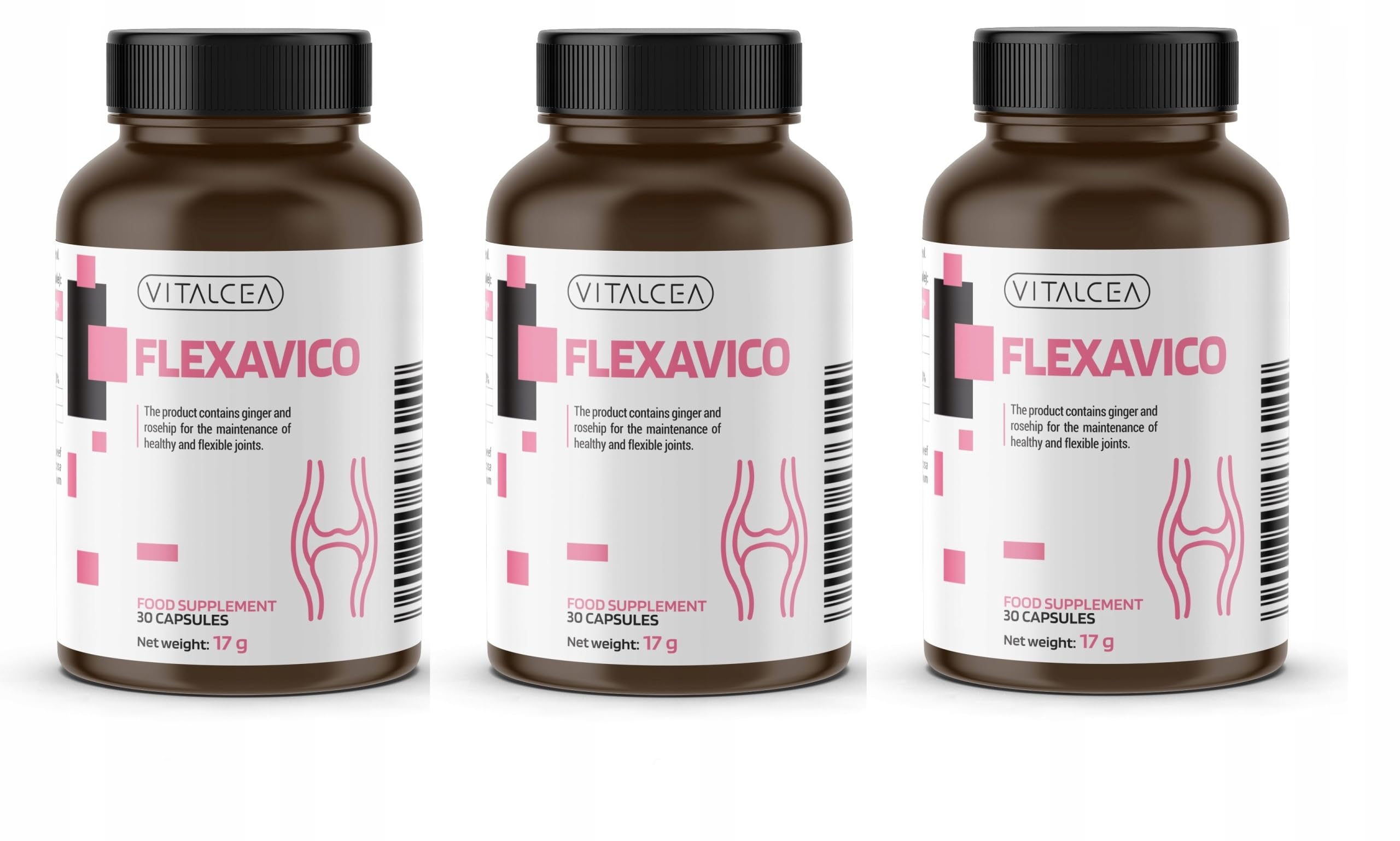 VITALCEA Flexavico Ergänzung für gesunde Gelenke Nahrungsergänzungsmittel 30 Kapseln (3)
