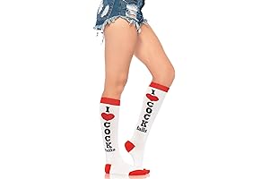Playful Penis Pump Game: Leg Avenue Women's Athletic Knee Socks