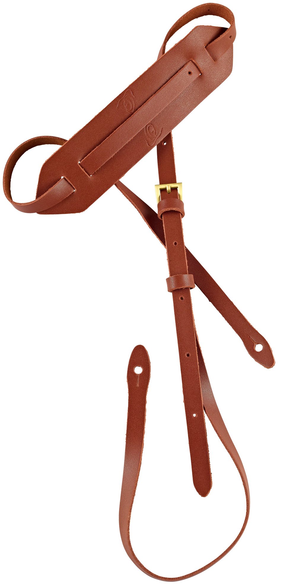 Ortega Guitars Mandolin Strap Adjustable – for Mandolins – Genuine Leather, Brown (OSM-BR)