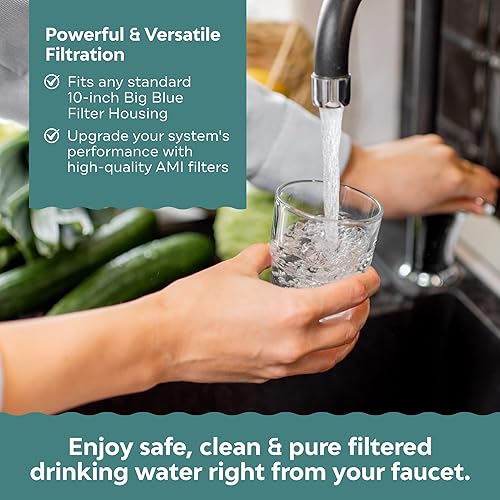 Miniatura 2 de Applied Membranes Inc. Reemplazo de cartucho de filtro de agua de 3 etapas para toda la casa, incluye cartuchos de filtro de sedimentos, carbono y