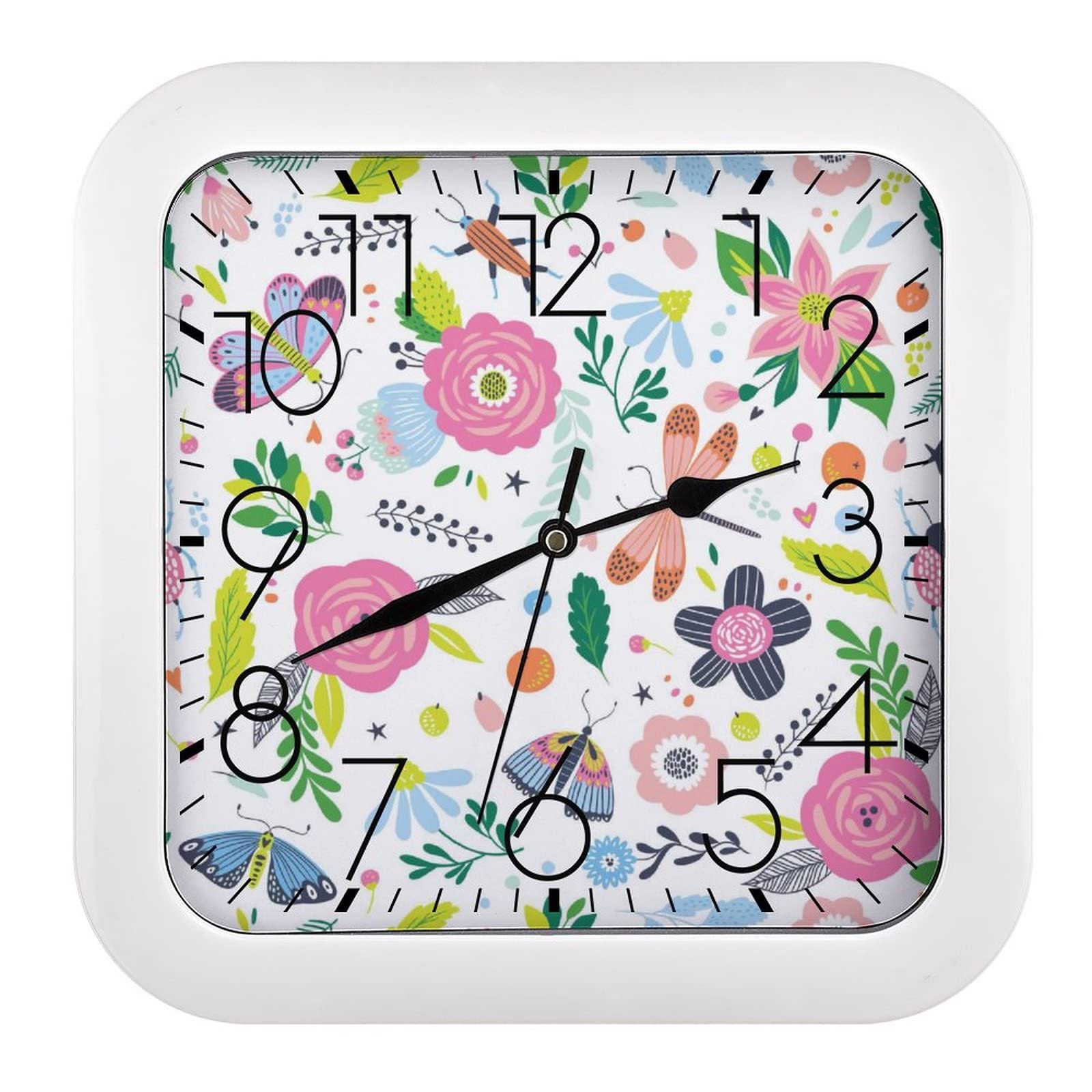 Pendule murale silencieuse papillon libellule un cadeau idéal de pendaison
