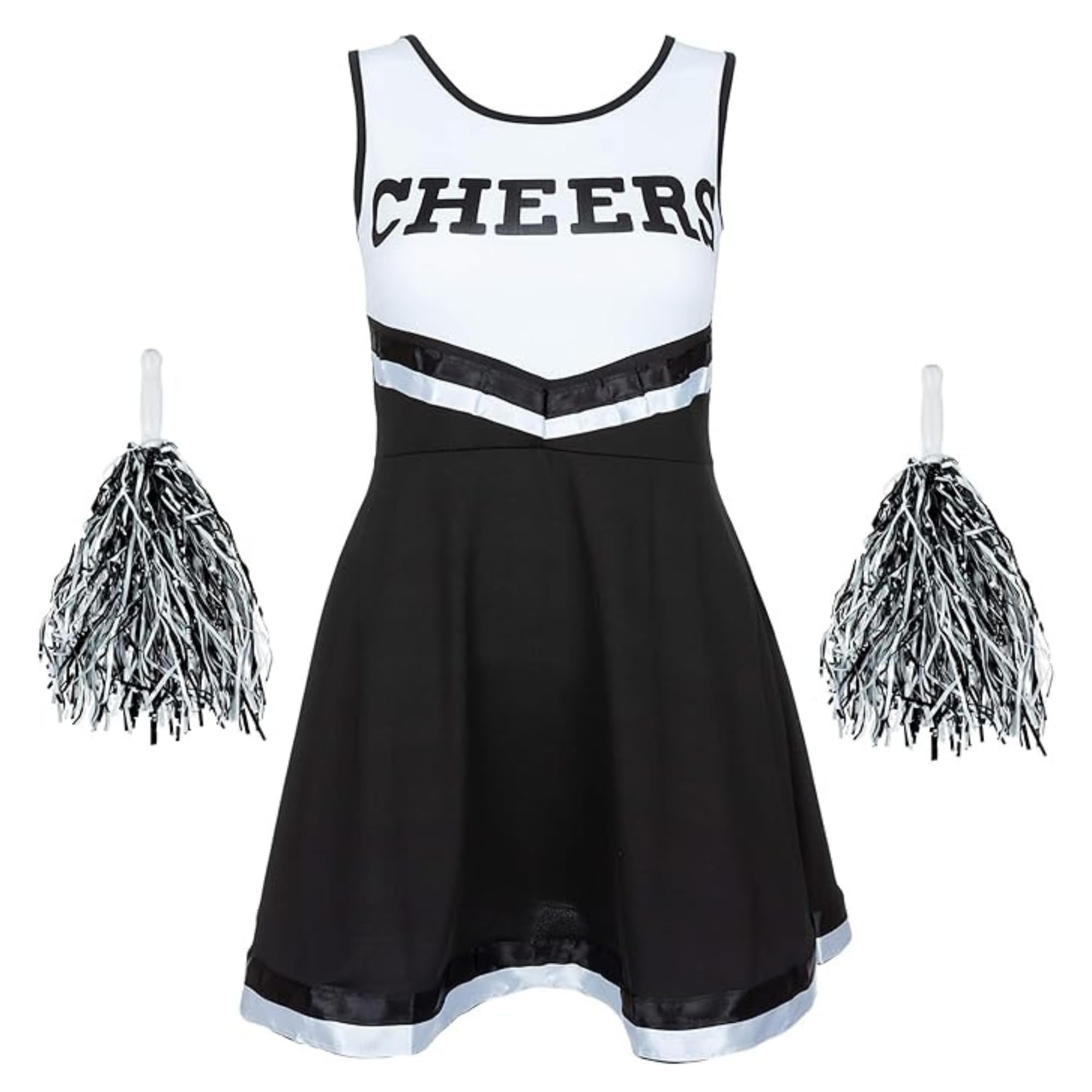 REDSTAR FANCY DRESS Disfraz animadora niña - Vestido con Pompones para Halloween y Fiestas de Disfraces - Disfraz Carnaval