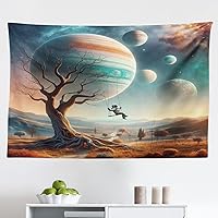 Vista 158 de Ambesonne Tapiz de palmera, impresión de imagen de atardecer tropical, estilo vintage, playa de verano, para colgar en la pared para dormitorio