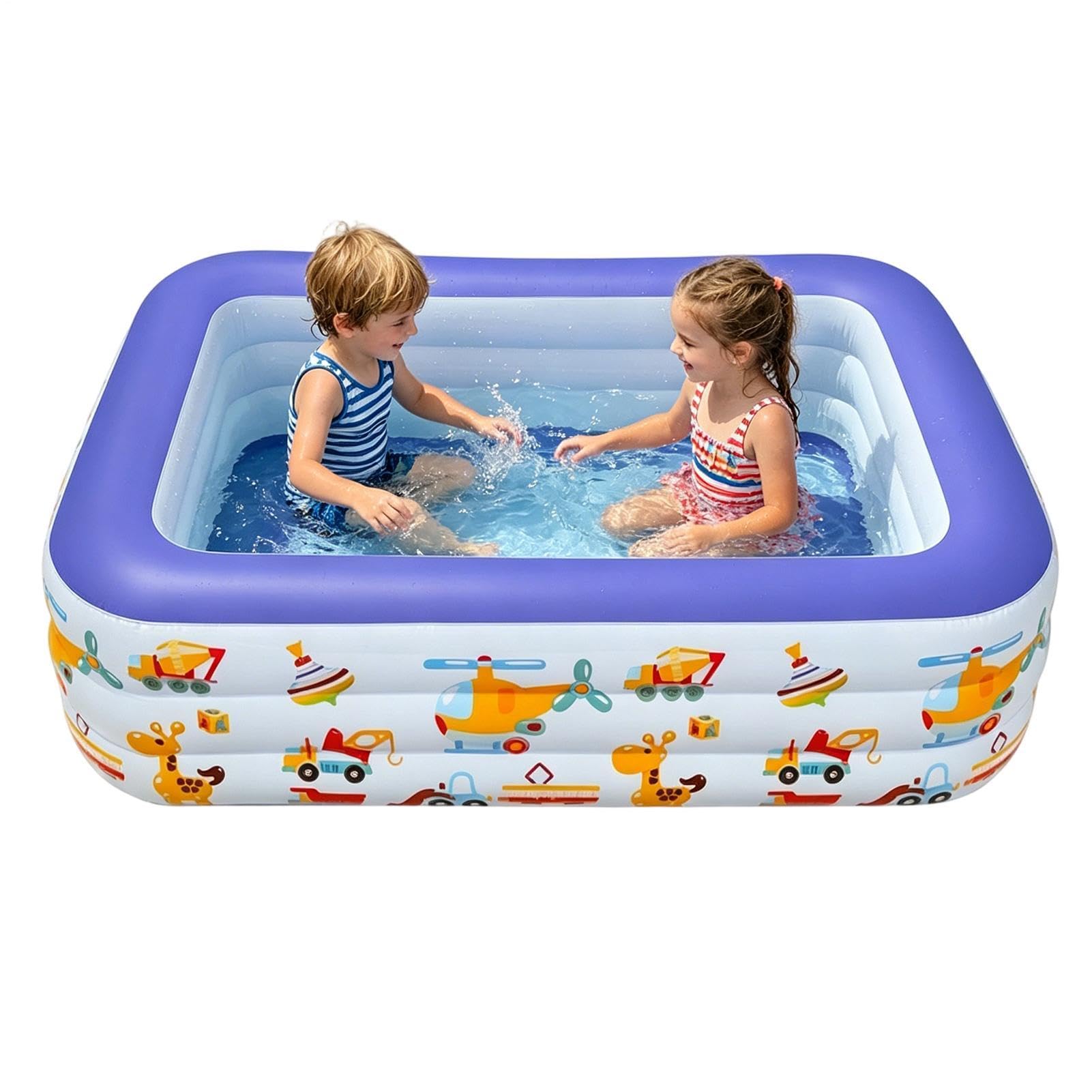 Piscina gonfiabile per bambini, rettangolare, grande