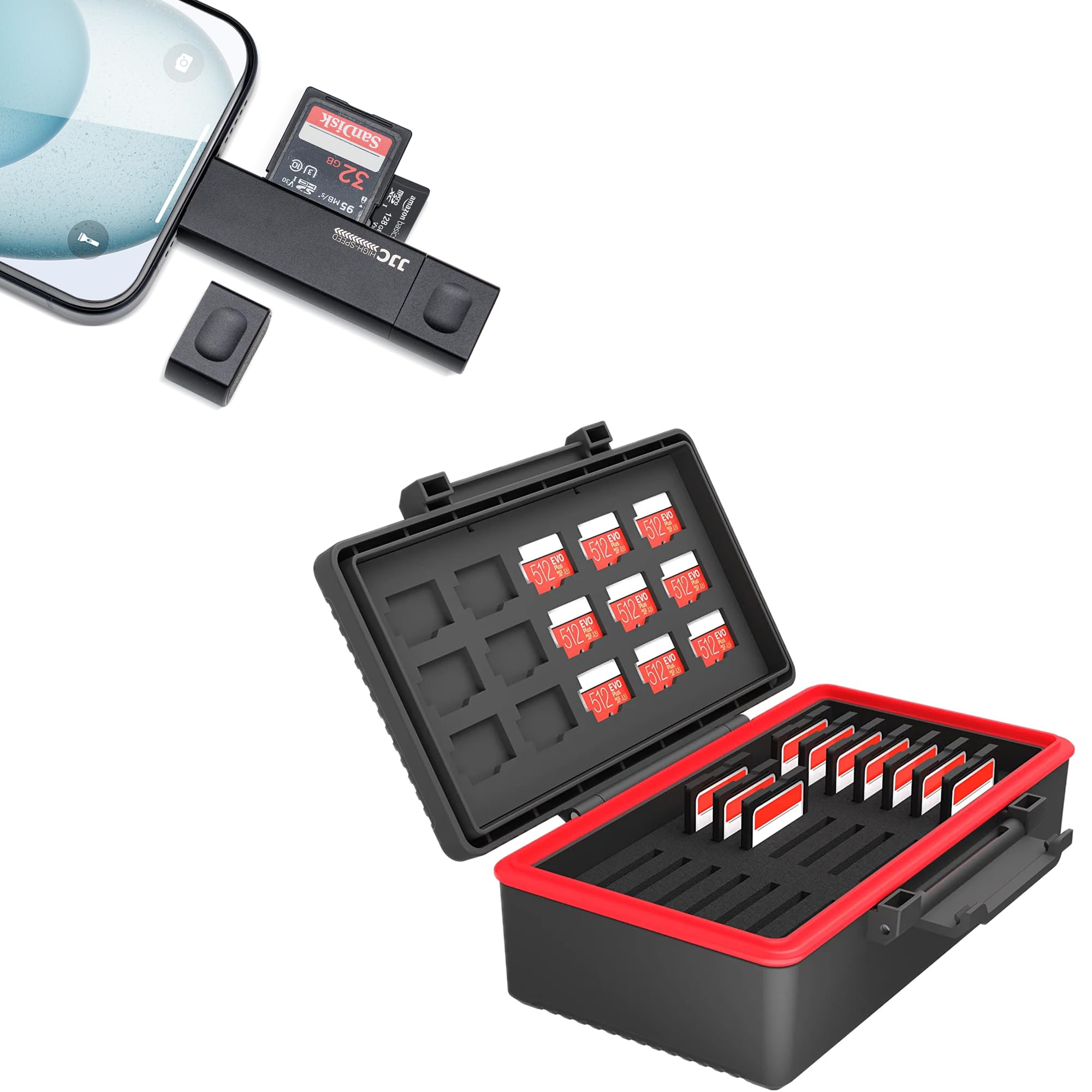 Amazon.com: Memory Card Case + SD Card Reader for iPhone: Memory
