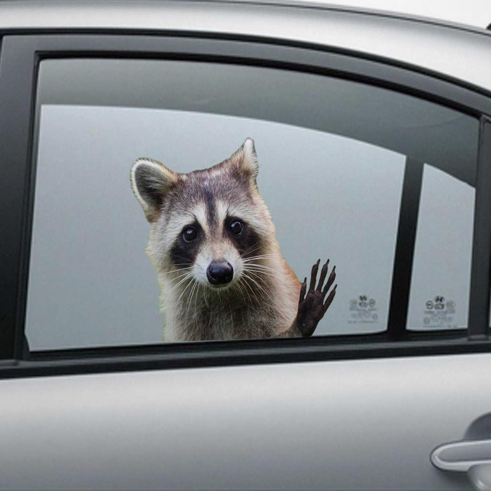 Madcolitote Raccoon Animal Car Window Sticker 3D Vinyl Die Cut Decals Funny Laptop Bumper Stickers Animal Pet Gift,14 Inch