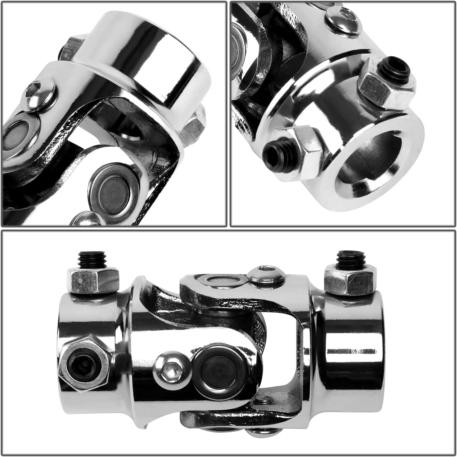 DNA Motoring LEPOW-093 Universal Steering Shaft U-Joint Single Joint,9/16" 26 Spline to 3/4" DD,3.2" Length,Max 38 Degree Working Angel