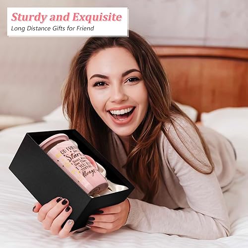 Miniatura 5 de Regalos de cumpleaños para mejores amigas, regalos de amistad de Navidad para mujeres, buenos amigos son como estrellas, divertida taza de cerámica
