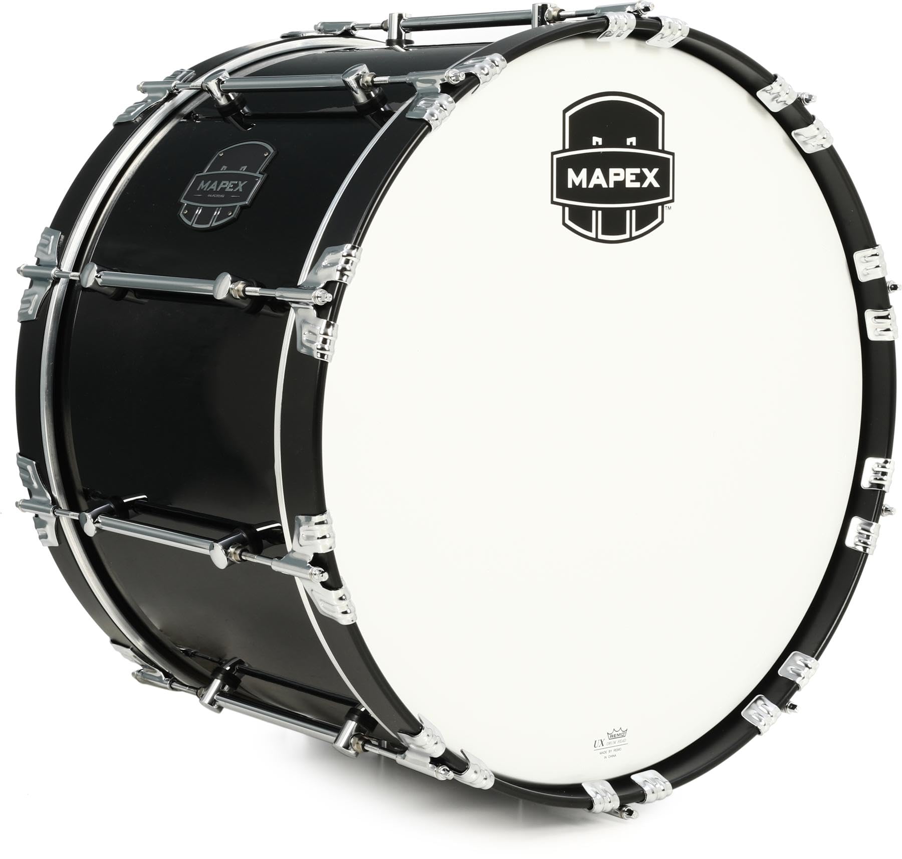 Mapex Quantum Mark II Marching Bass Drum - 14 x 22 inch, Gloss Black