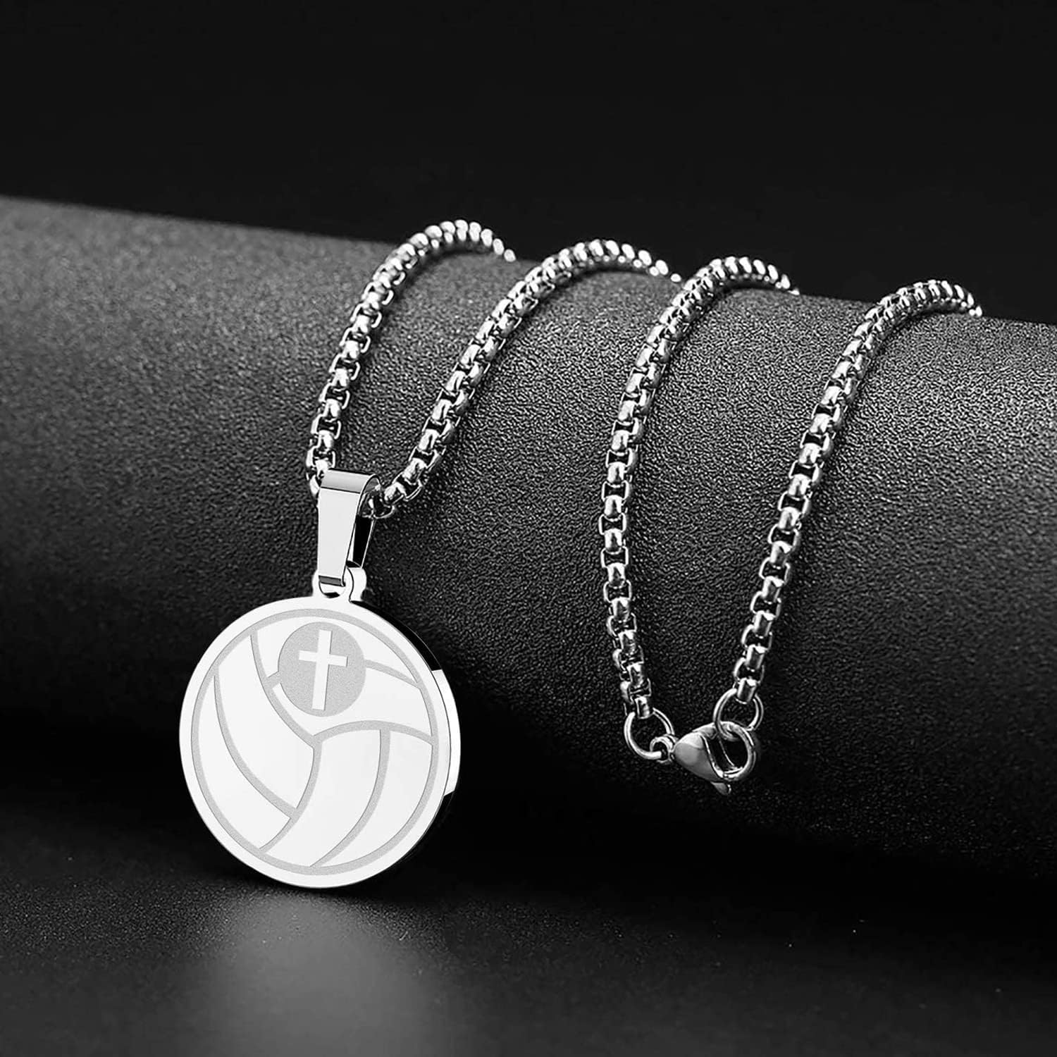 HOFOYA Sports Athletes Necklace with Inspiring Bible Quote from Phil 4:13 Baseball Basketball Football Soccer Volleyball Pendant Jewelry Gift for Men Teen boys girls,Christ Baptist gifts. - Image 4