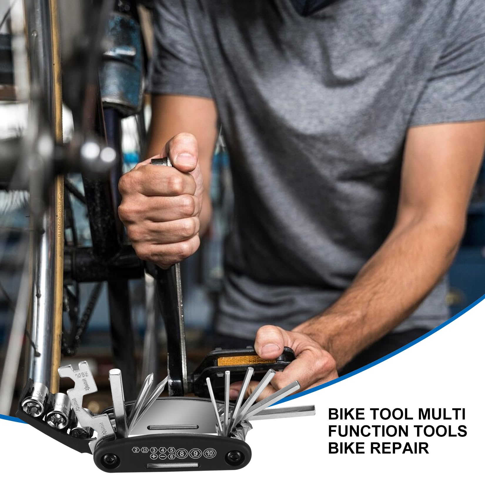 Kit Di Riparazione Multifunzionale | Attrezzi Per La Manutenzione Della Bici In Una Comoda Borsa Set Di Chiavi E Toppe Per La Riparazione Della Bici Zuhe Aio
