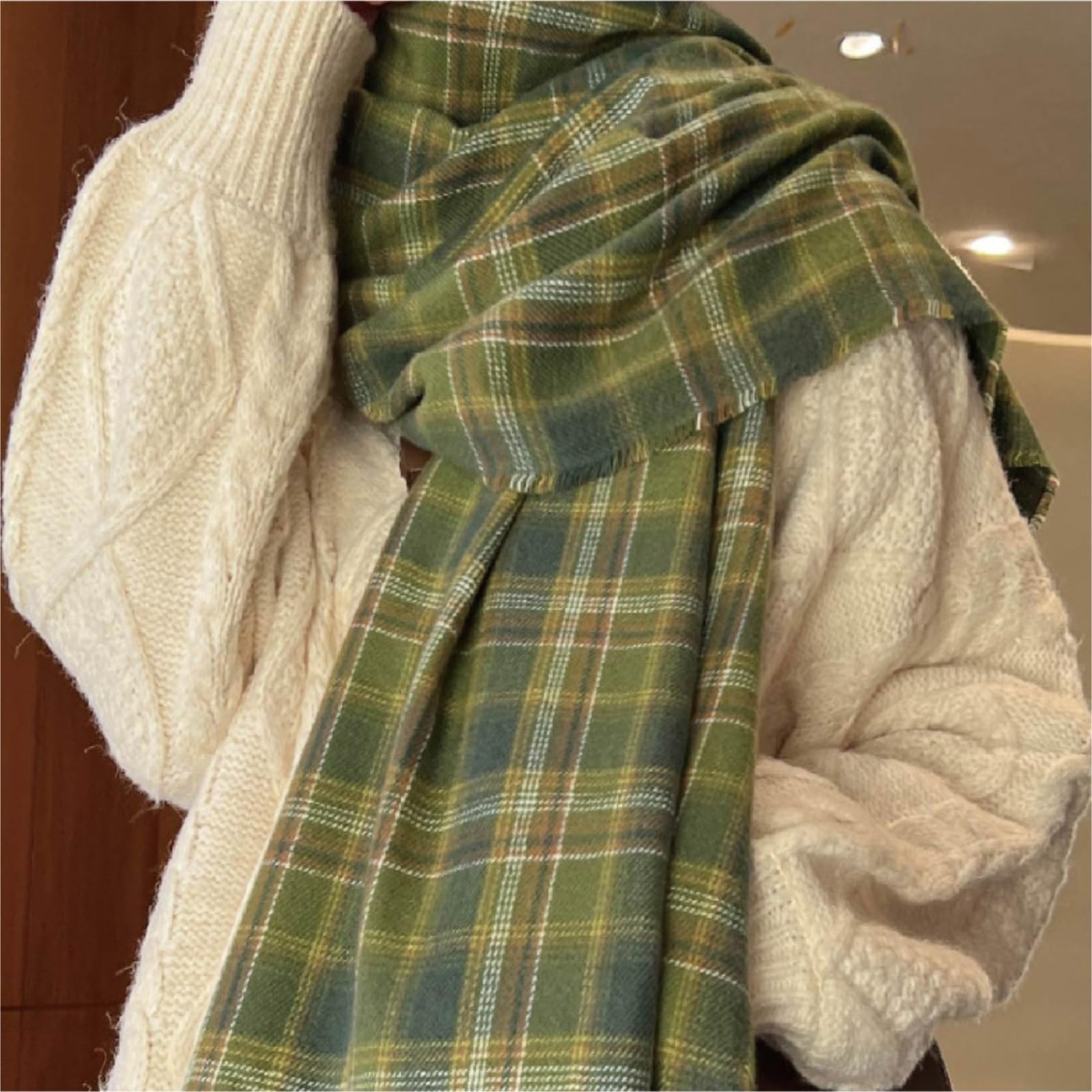 Sciarpa da Donna, Scialle da Donna, Invernale, Spesso e Caldo (Grigio)
