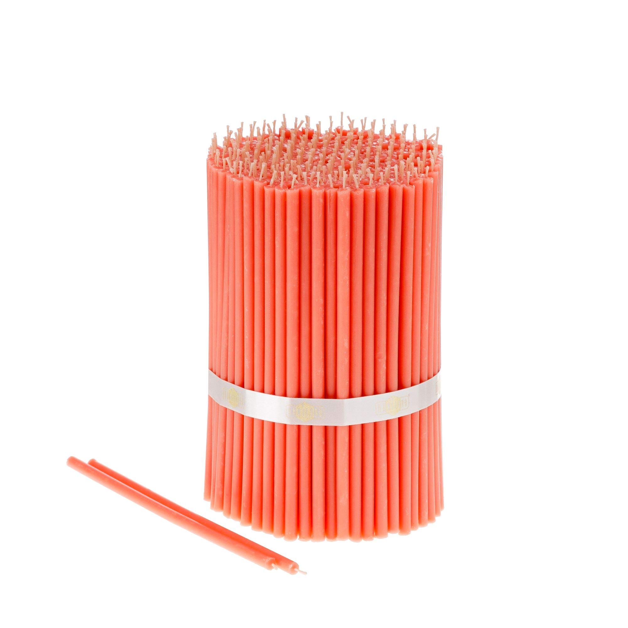 Lot De 100 Bougies Orthopédiques En Cire D'Abeille Danilovo – 19.5 Cm – Ø 7 Mm – Pour Prière, Mariage, Décoration – Brûlent 1h50