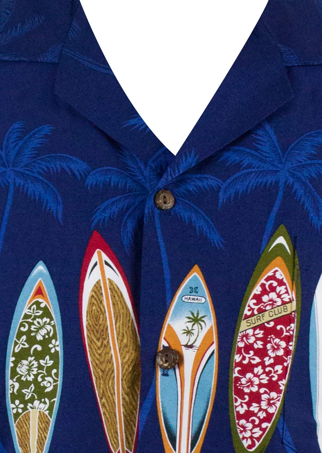 KY‘s | Original Camicia Hawaiana | Signori | S - 4XL | Maniche Corte | Tasca Frontale | Hawaii Stampa | Tavole Da Surf | Blu