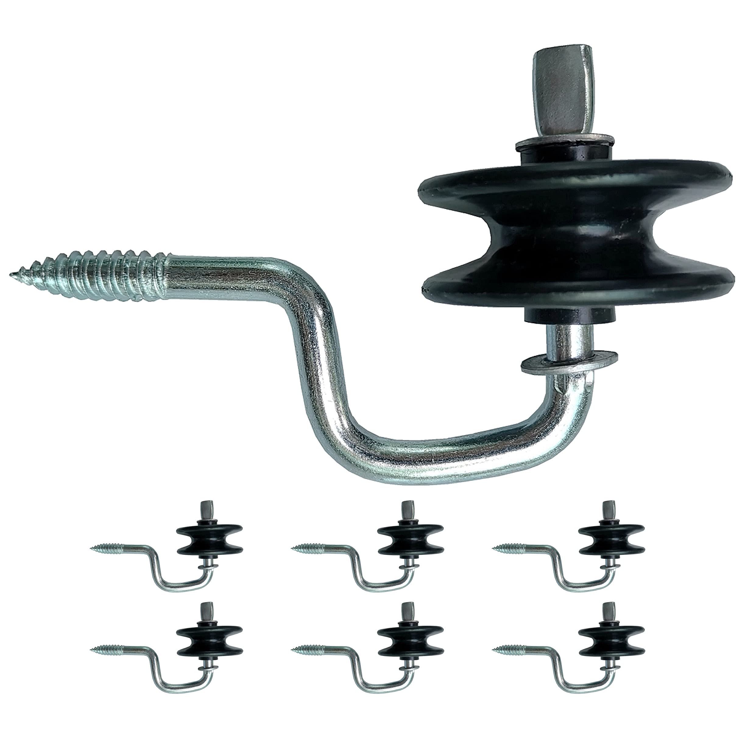 Buy Q'mark 6 Pack Farm Electric Fence Wood Post Insulators, Wood Post