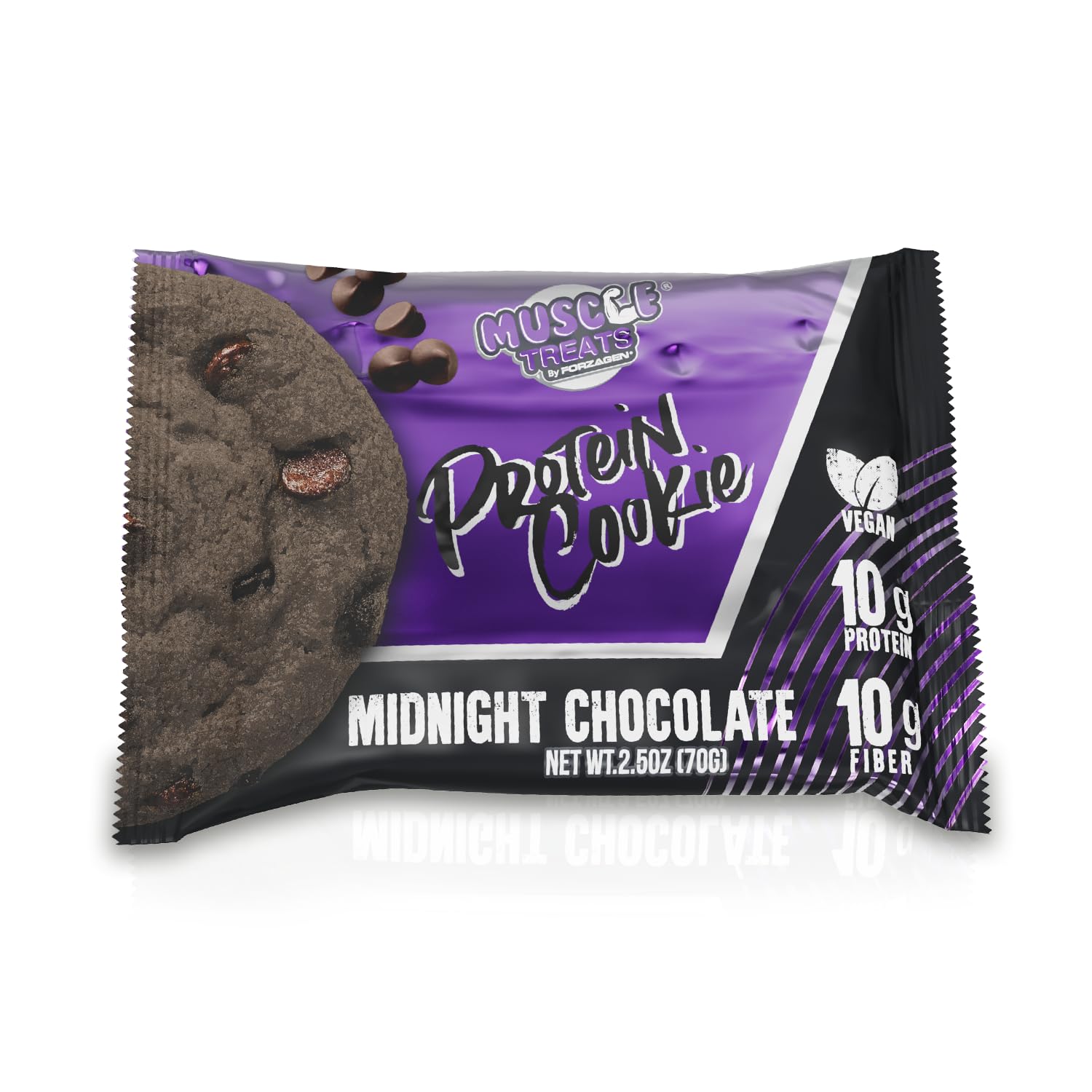 Forzagen Biscoito proteico sabor Chocolate Midnight, 10 g de proteína, pacote com 3