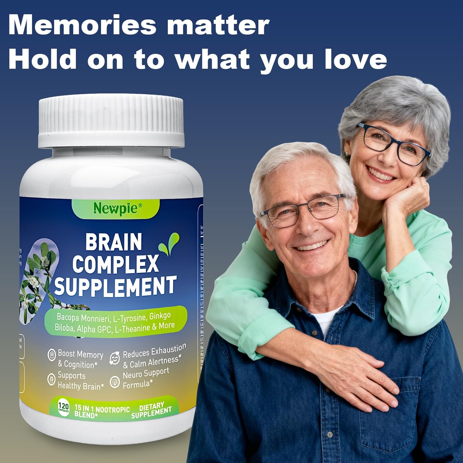 Brain Supplements for Memory & Focus,15 in 1 Brain Supplement Nootropic with Bacopa Monnieri,Alpha GPC, Ginkgo Biloba,Lion's Mane for Mental Clarity & Concentration 120 Caps (1) - Image 7