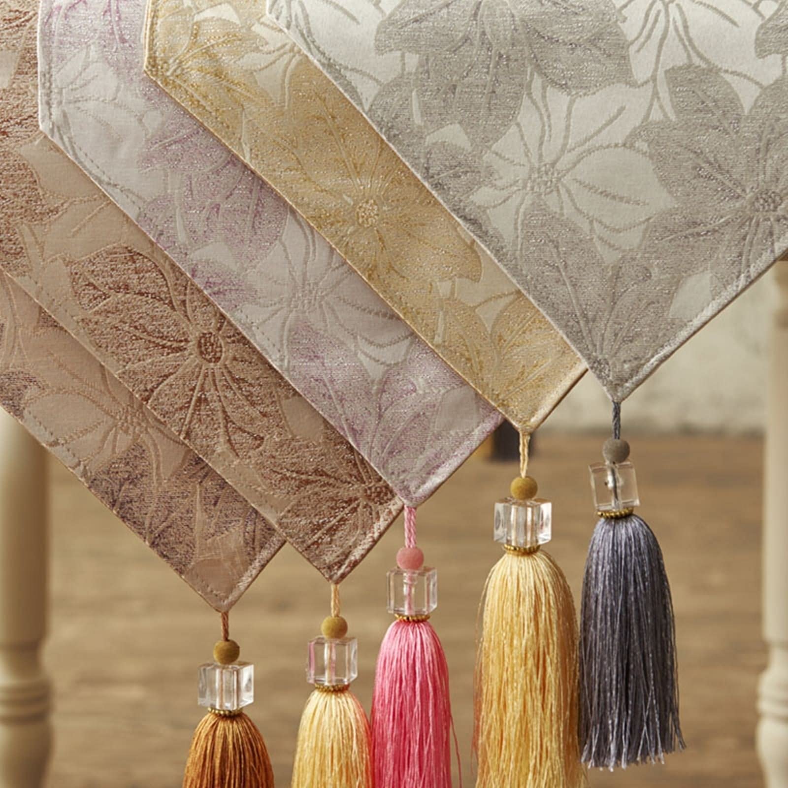 AmDxD Chemin de table printemps moderne, motif gland, dimensions : 35 x 200 cm, en polyester, lavable, table runner pour salle à manger, fête, vacances, café