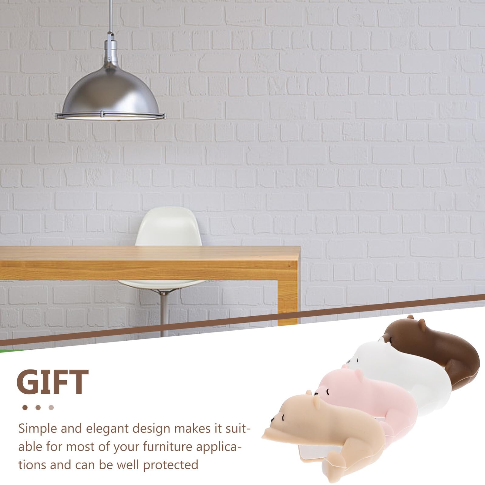 TOYANDONA Protectores de Esquinas para Mesa de Silicona Diseño Animal Infantil Color y 4 Unidades Protección Antichoque para Muebles y Seguridad Infantil el Hogar