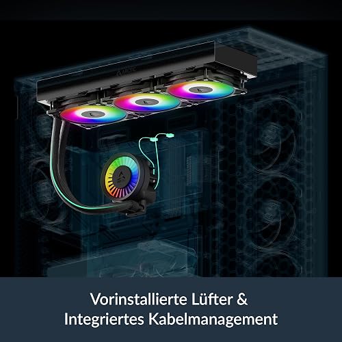 ARCTIC Liquid Freezer III Pro 360 A-RGB - AIO CPU Cooler, 3 x 120 mm Water Cooling, 38 mm Radiator, PWM Pump, VRM Fan, AMD AM5/AM4, Intel LGA1851/1700 Contact Frame - Black - 7