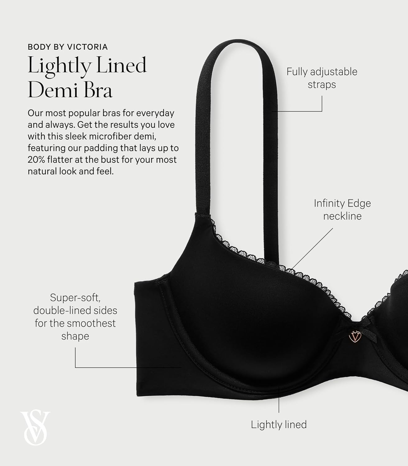 Victoria's Secret Women's Body by Victoria Lightly Lined T-Shirt Bra, Bras for Women (32A-38DDD) - Image 4