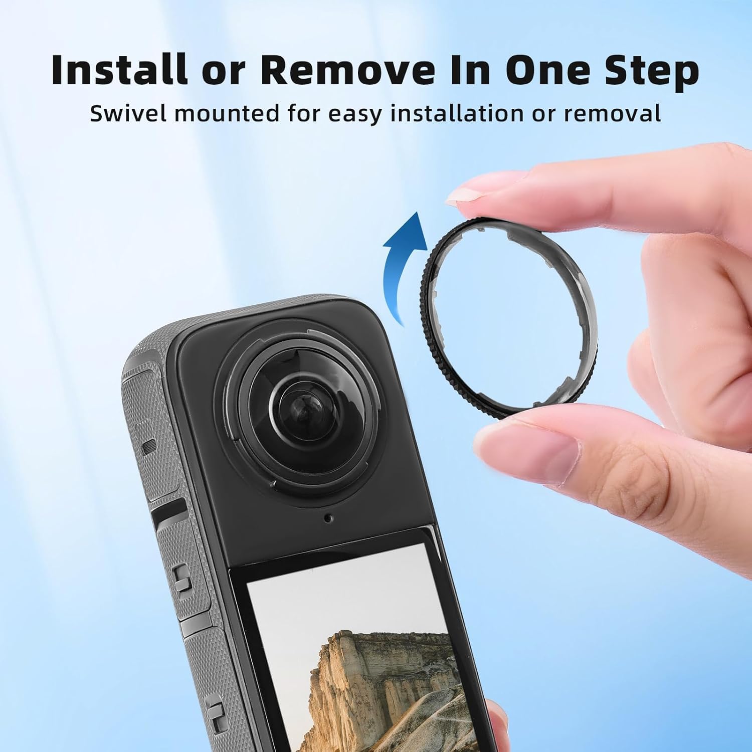 DA-GODO Dual Lens Protector for Insta360 One X4 (2Pcs) – Tempered Glass Sticky Lens Cover, Anti-Scratch, Dustproof Protective Guard for Action Camera Accessories (X4-LG-2PC) 3