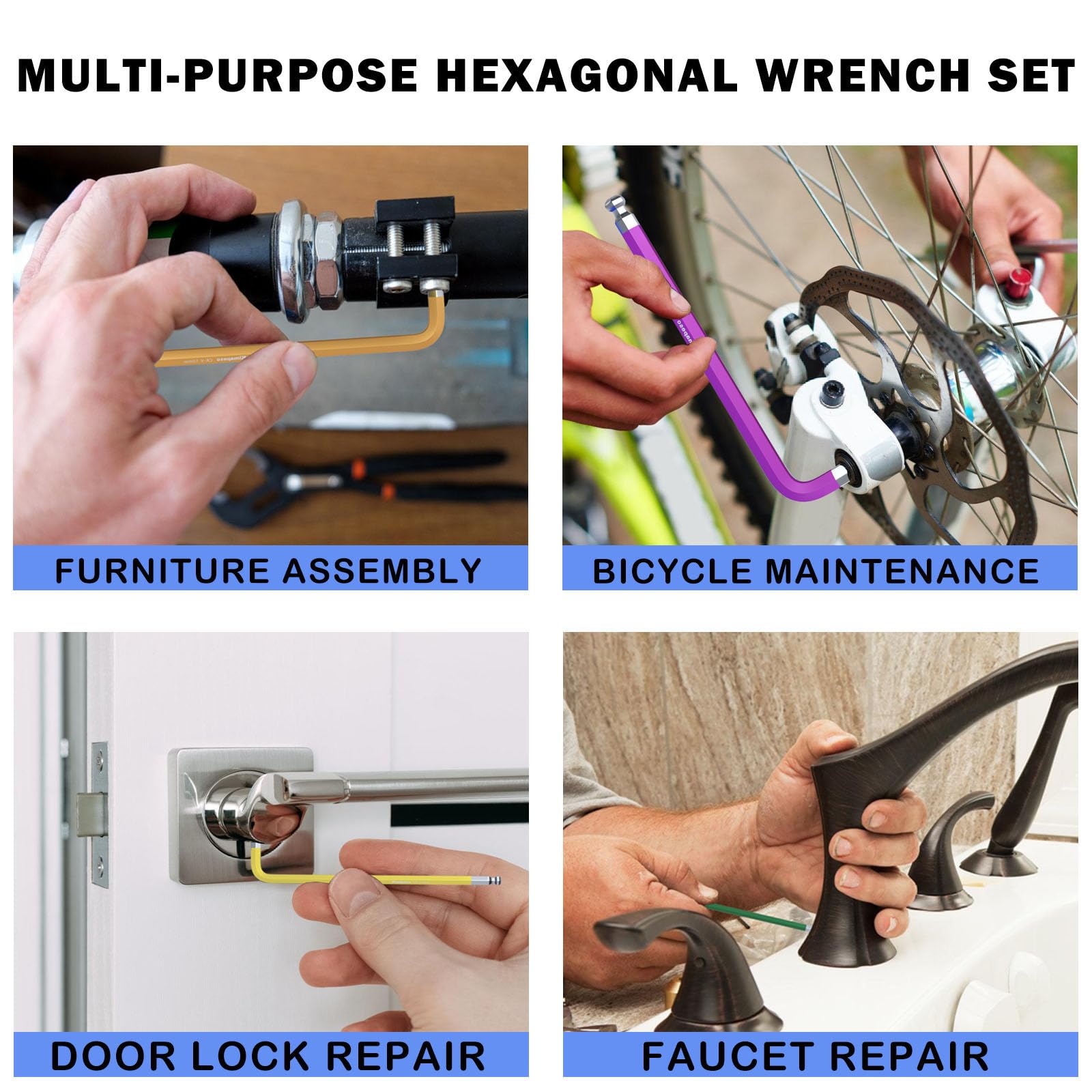 18-teiliges Inbusschlüssel-Set, Torx- und metrische Inbusschlüssel-Set, langarmiges Kugelende mit T-Griff, L-Sechskantschlüssel-Set, metrischer Sechskantschlüssel-Set, 1,5 bis 10 mm
