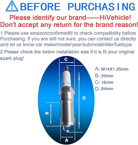 Miniatura 3 de Bujía de iridio V7420  Reemplazo de # 6509 LTR6IX-11, paquete de 4
