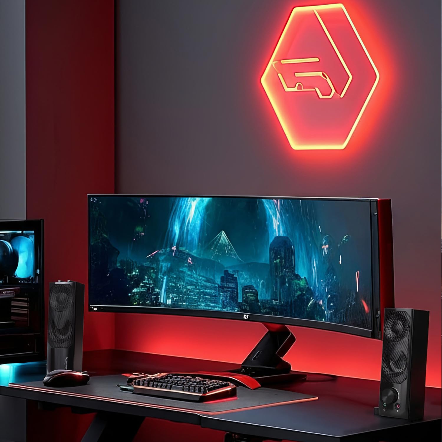 Audiocore AC955 3Wx2 Computer Soundbar LED USB 5v Line-in
