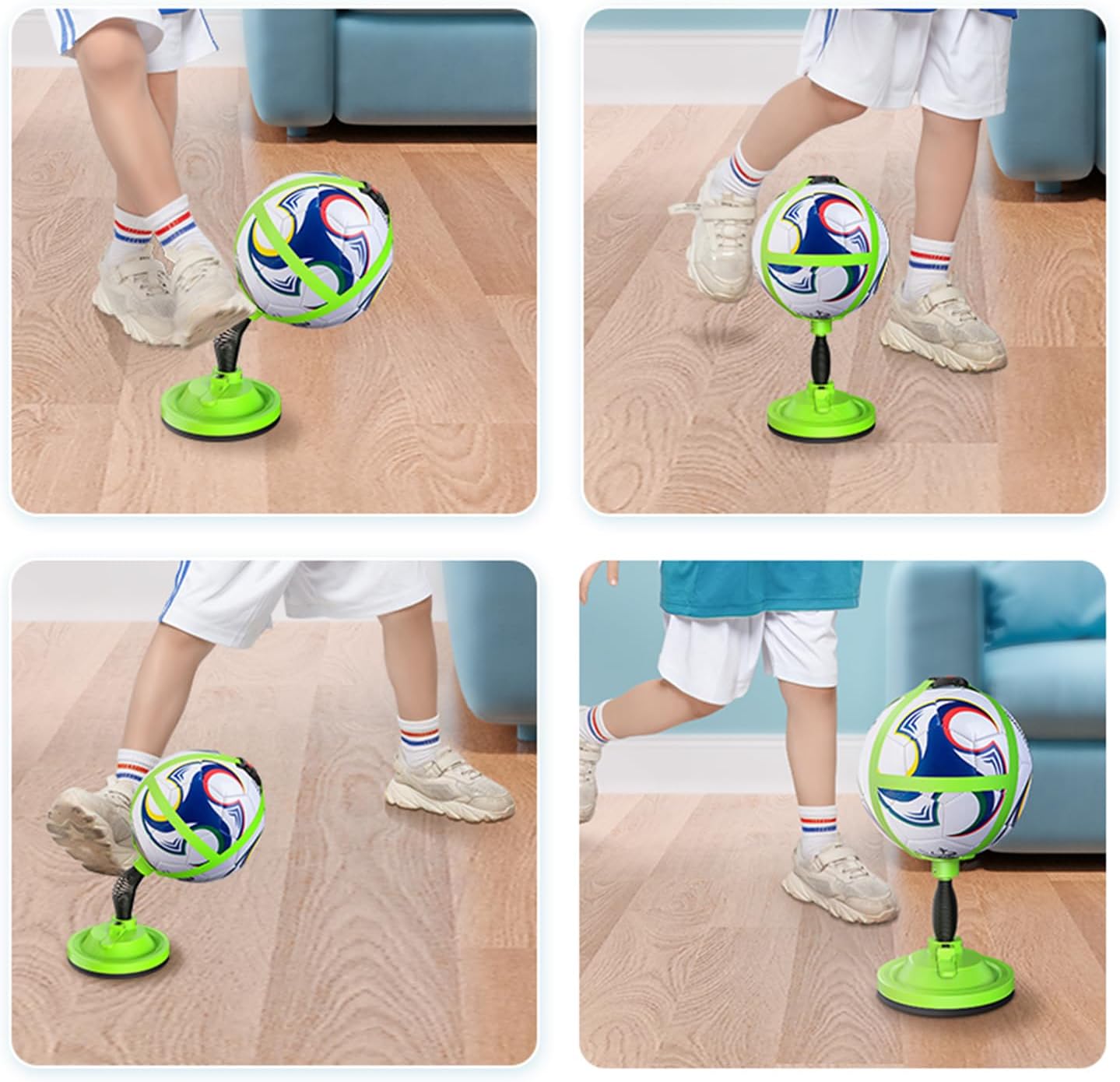 Football Trainer, Kicking Practice Household Football Practice Kids Football Plastic Hands-Free Training Ball Kicking Holder Soccer Training Aids Child Soccor