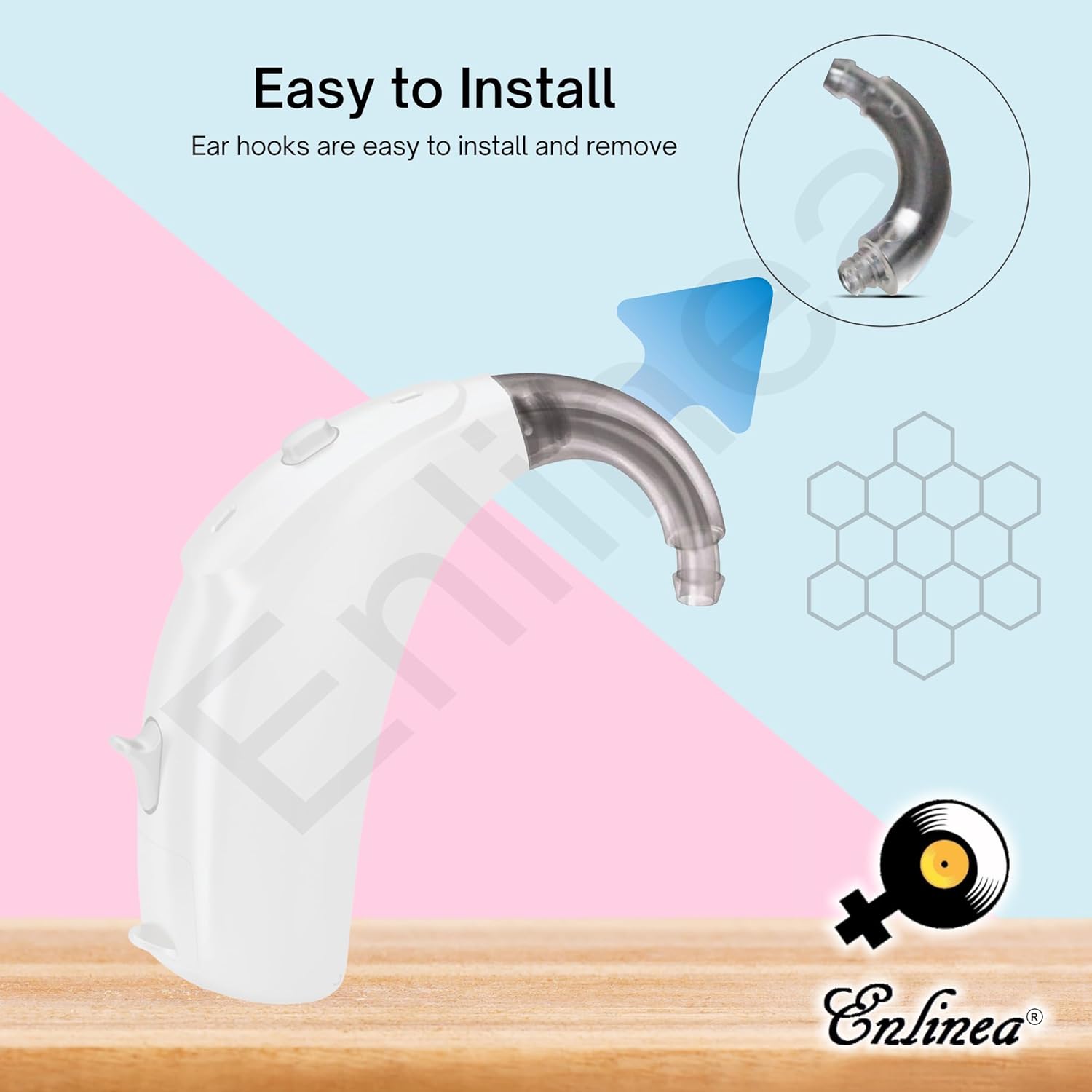 ENLINEA Replacement Ear Hook for Phonak Sky B50-P BTE || Hearing Devices Replacement Accessories | Easy Install | Durable ABS Material| Anti-Howling Ear Hook