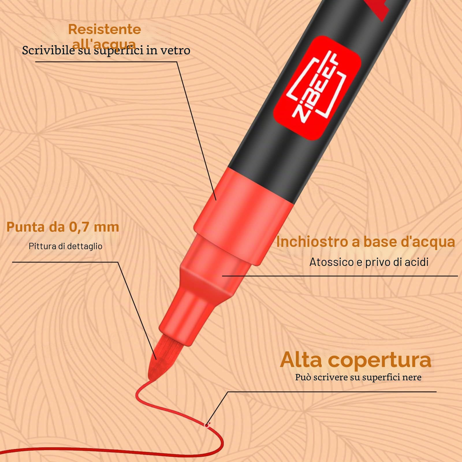 Laconile 168 Colori Acrylic Paint Markers – Pennarelli Acrilici a Punta Singola con Punte di Ricambio – Paint Pens Ideali per Pietra, Vetro, Legno, Metallo, Ceramica e Tela