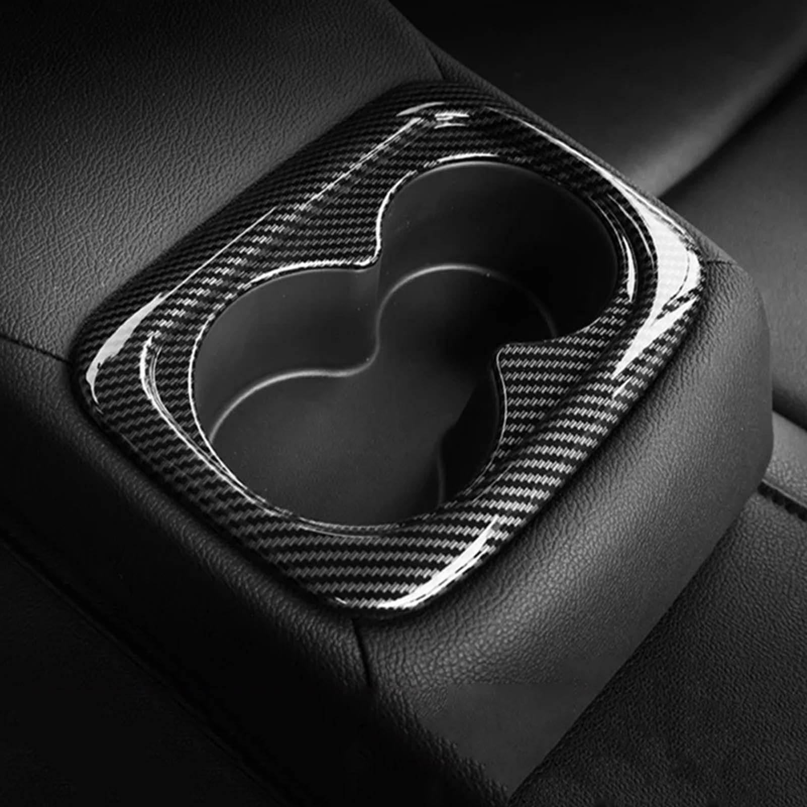 Pour Honda Civic 11e - Garniture de pommeau de levier de vitesse en ABS aspect fibre de carbone