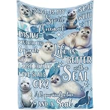 Huglanket Seal Gifts Blanket for Women, Men - Throw Blanket - Birthday Gifts for Seal Lovers - Watercolor - 40" x 50"