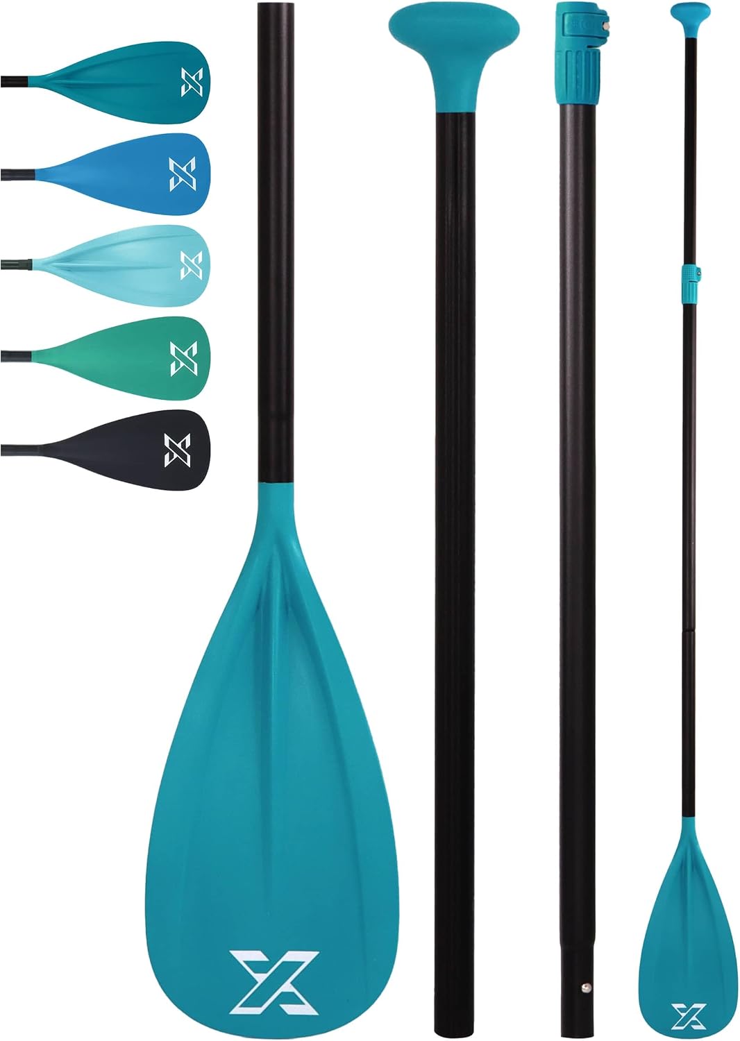 ZLX Paddle Board Paddle, 3 or 4 Piece Adjustable SUP Paddle, Detachable Floating Kayak Paddles, Lightweight Oar with Premium Durable Fiber Blade, for Paddleboard, Surfing, Water Sports Enjoyment