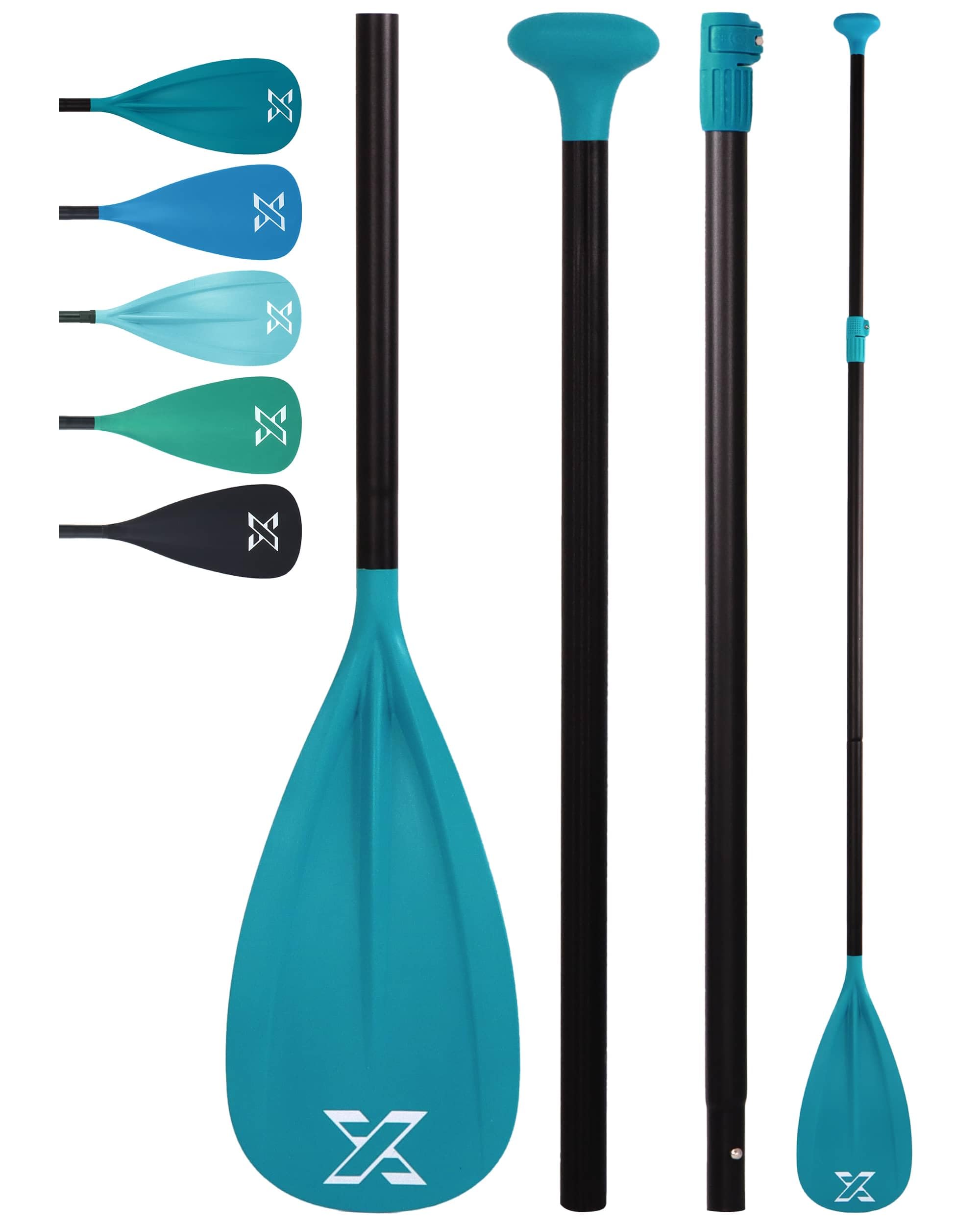 ZLX Adjustable Aluminum SUP Paddle - Leichtes Gewicht, ergonomischer T-Griff, schnelle Montage und langlebige Klingen