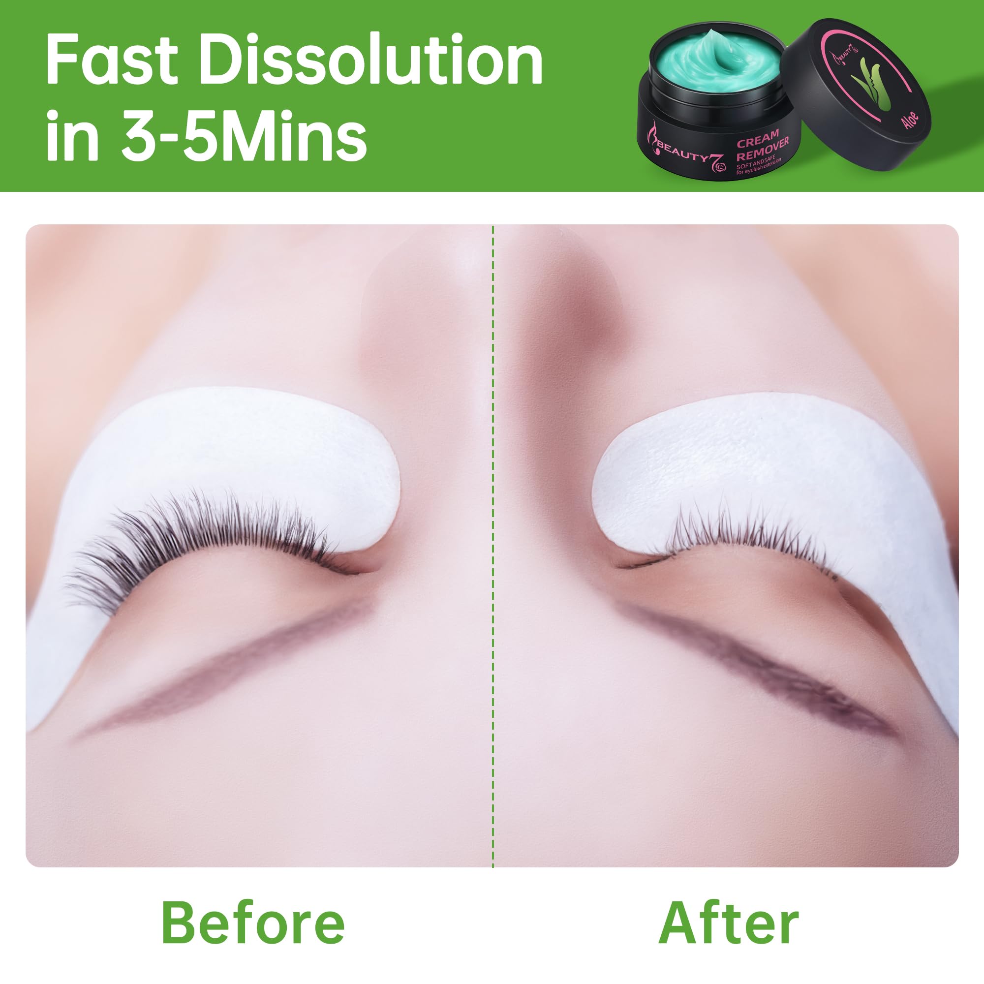 Crème démaquillante 5g Crème Dissolvante Colle Pour Extensions de Cils, Cils Extension Remover Arôme d'aloès