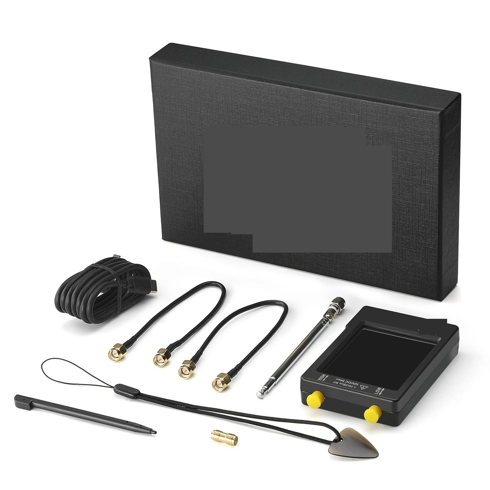 Analizator sieci, Przenośne, małe analizatory widma, wyświetlacz 2,8" 100 kHz do 960 MHz, z zabezpieczeniem ESD, wersja V0.3.1_E, analizator