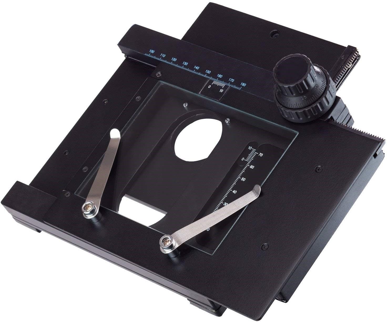 AmScope GT100 X-Y Gliding Table - Manual Stage For Microscopes, Black