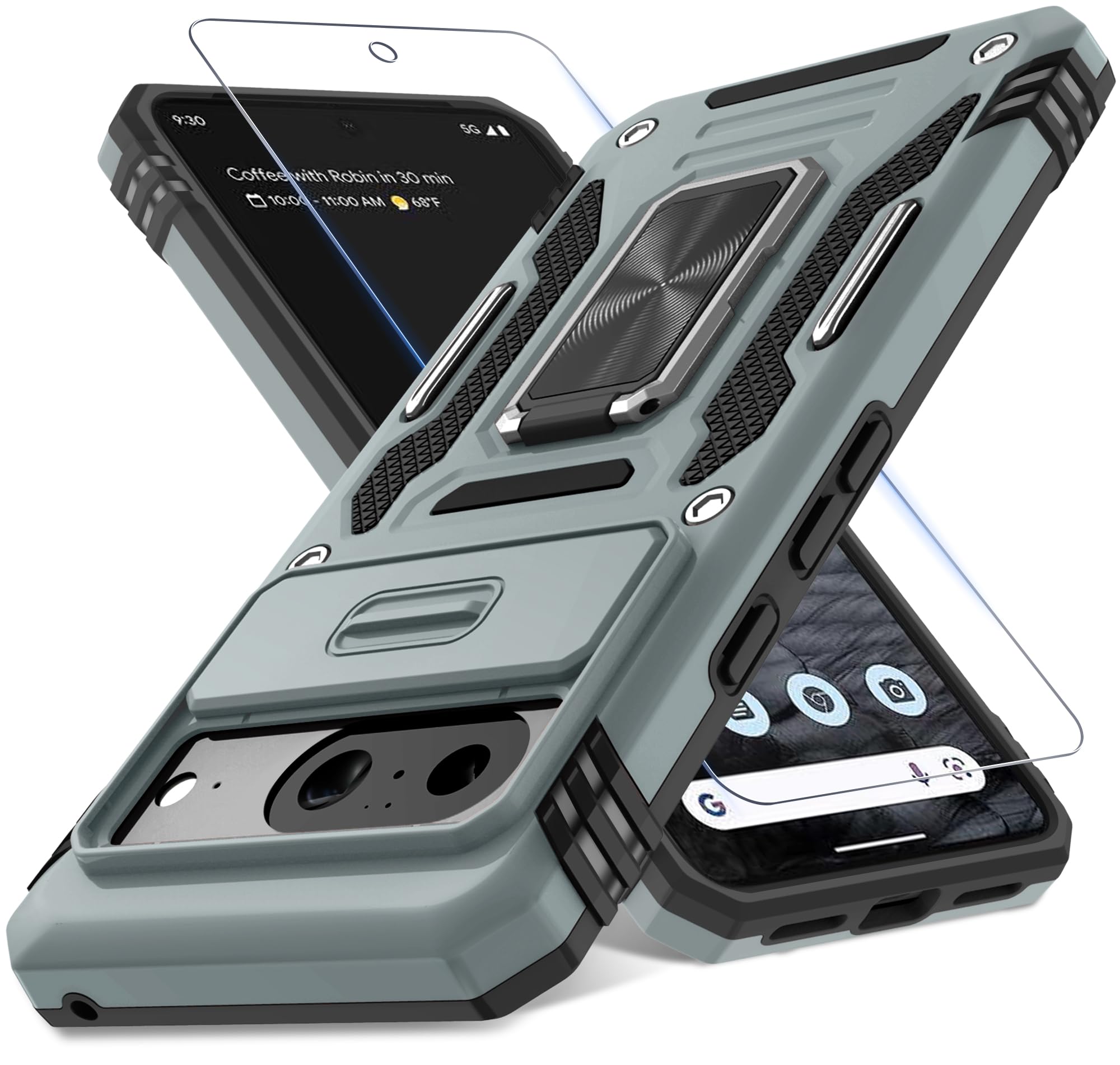 Deerlamn Case For Google Pixel 8 With Slide Camera Cover+Screen - View #7